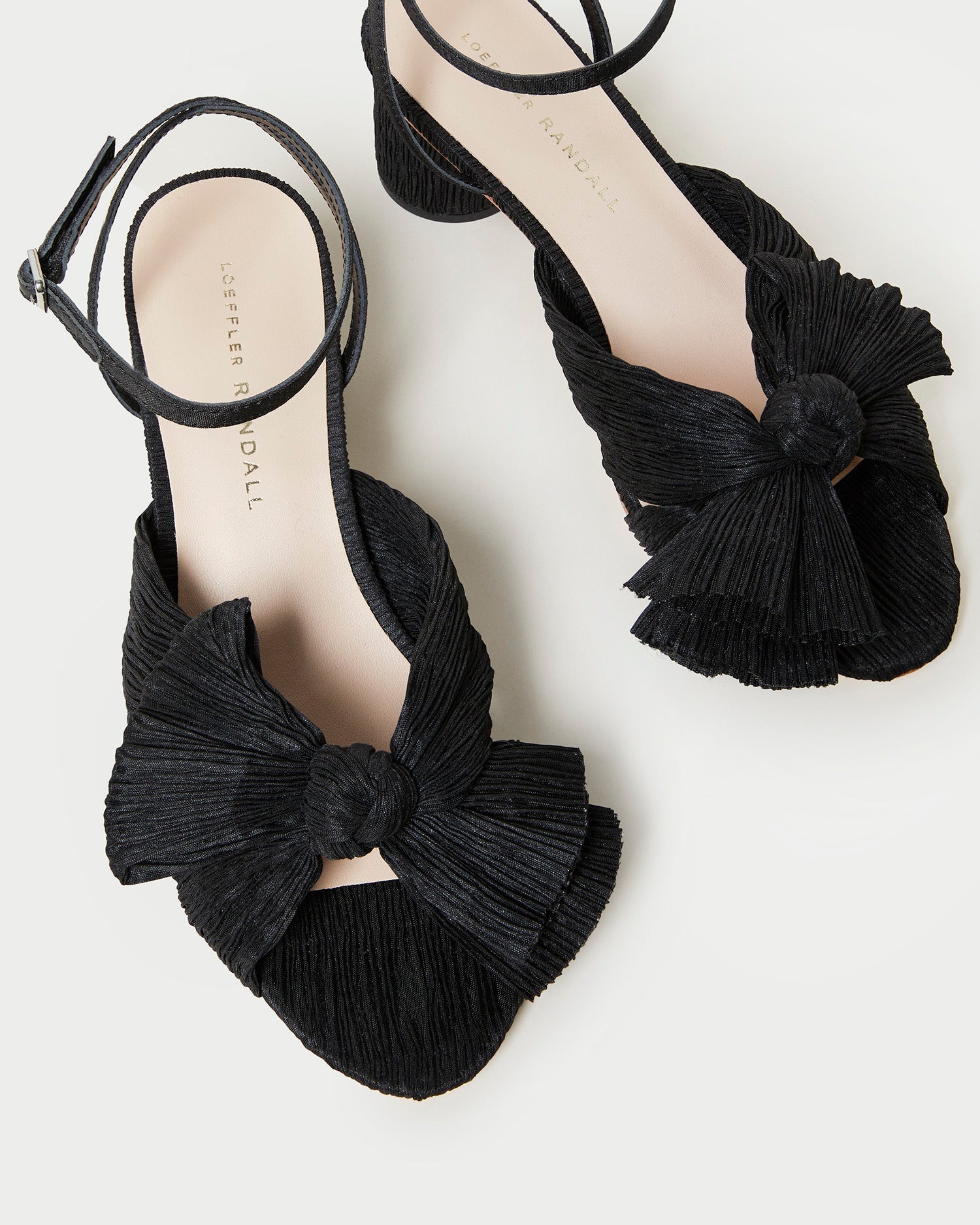 Dahlia Black Pleated Bow Heel | Women Loeffler Randall