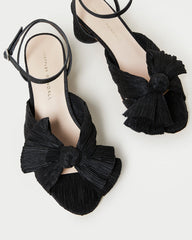 Dahlia Black Pleated Bow Heel | Women Loeffler Randall