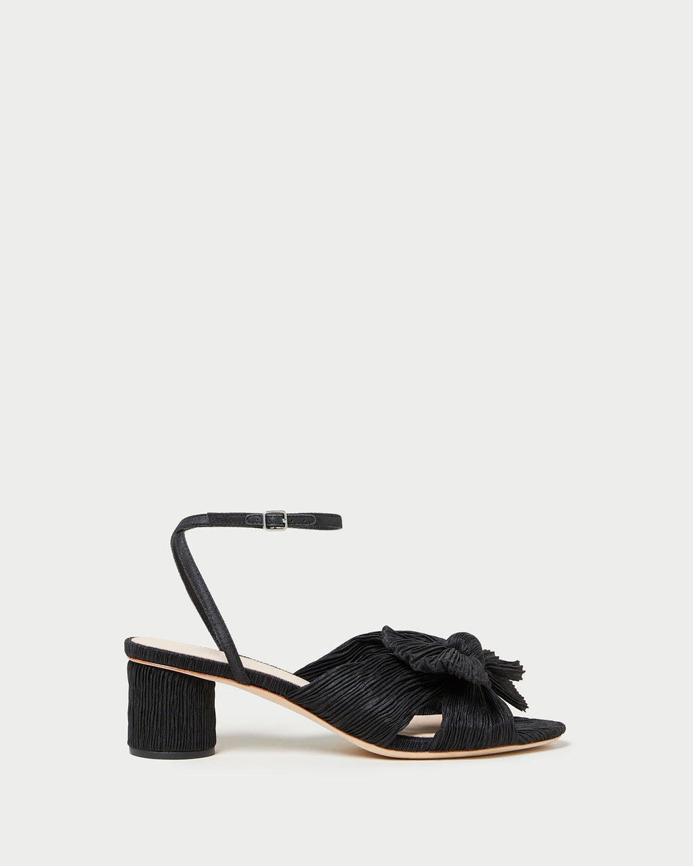 Dahlia Black Pleated Bow Heel | Women Loeffler Randall