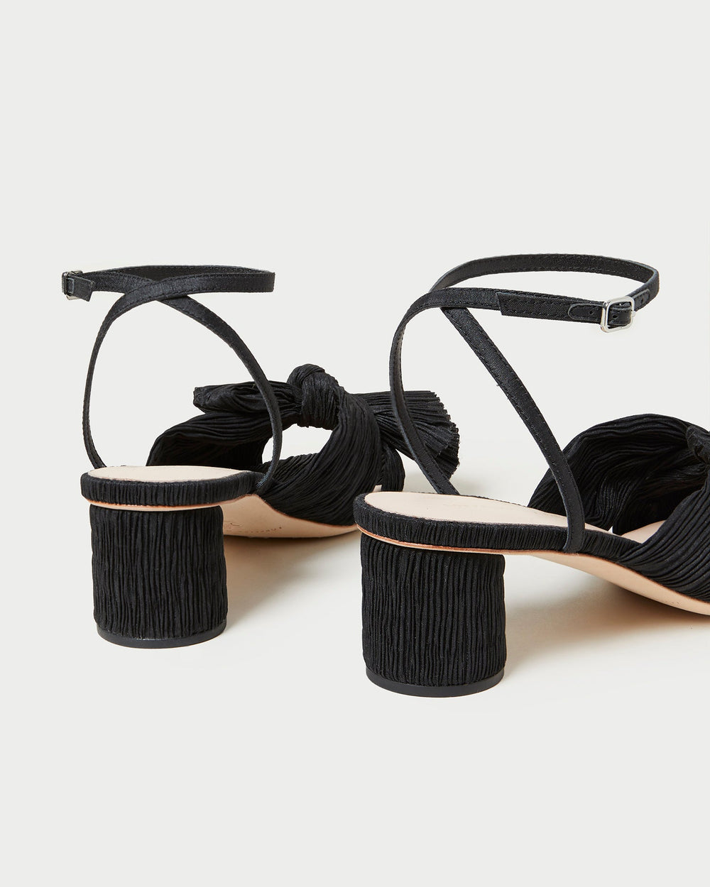 Dahlia Black Pleated Bow Heel | Women Loeffler Randall