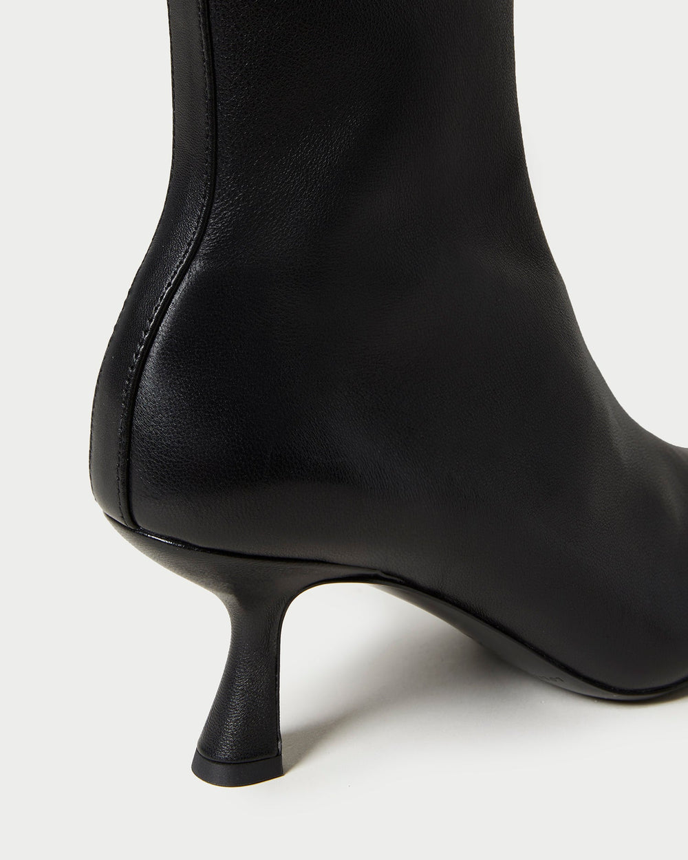 Thandy Black Leather Curved Heel Bootie | Loeffler Randall Women