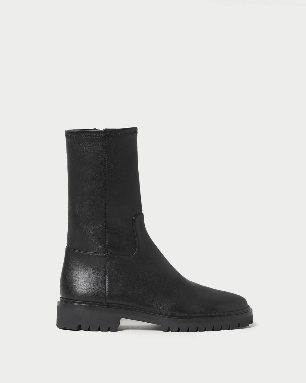 Danny Black Leather Lug Boot | Women Loeffler Randall