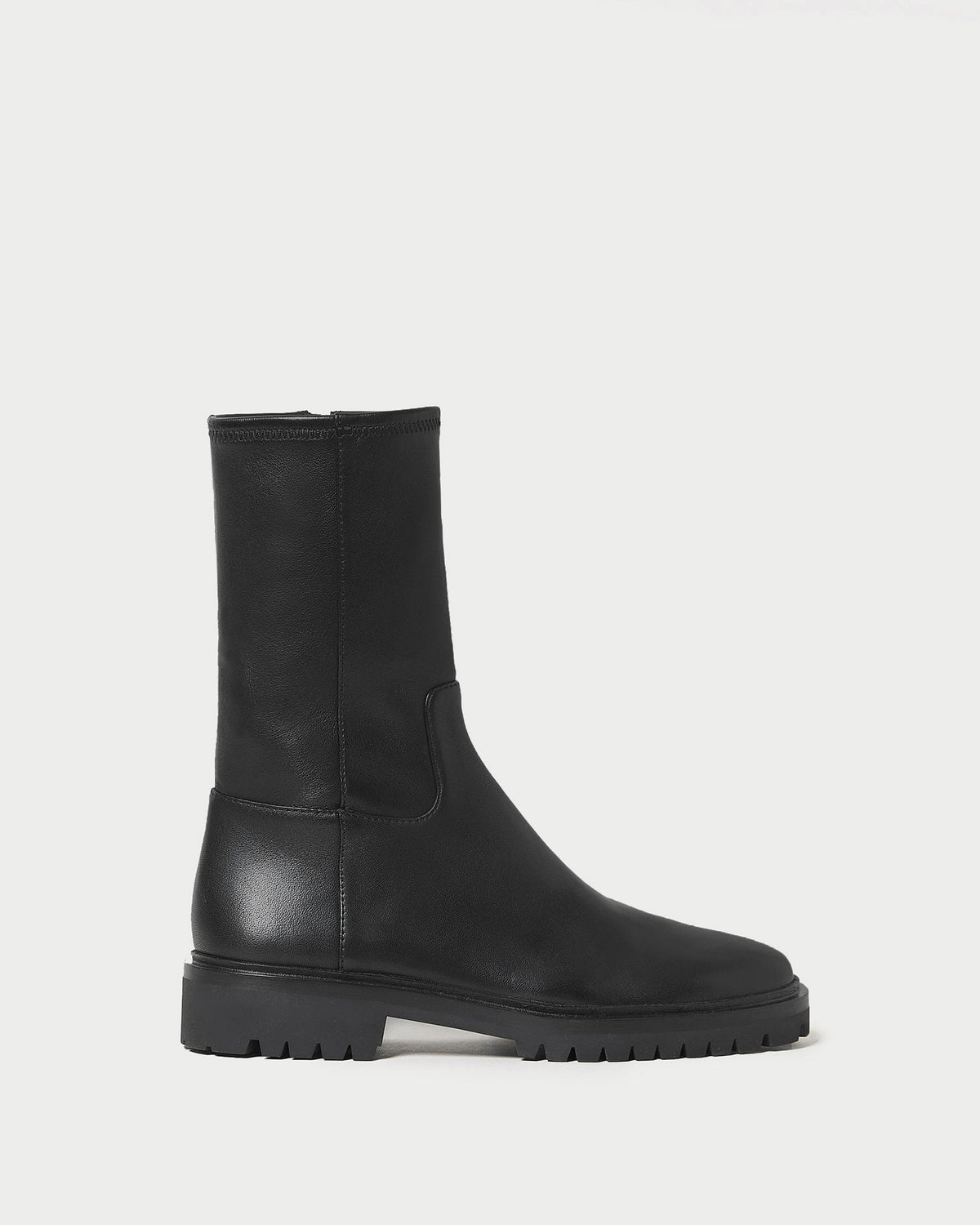 Danny Black Leather Lug Boot | Women Loeffler Randall
