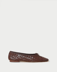Landry Chocolate Woven Ballet Flat | Loeffler Randall Women