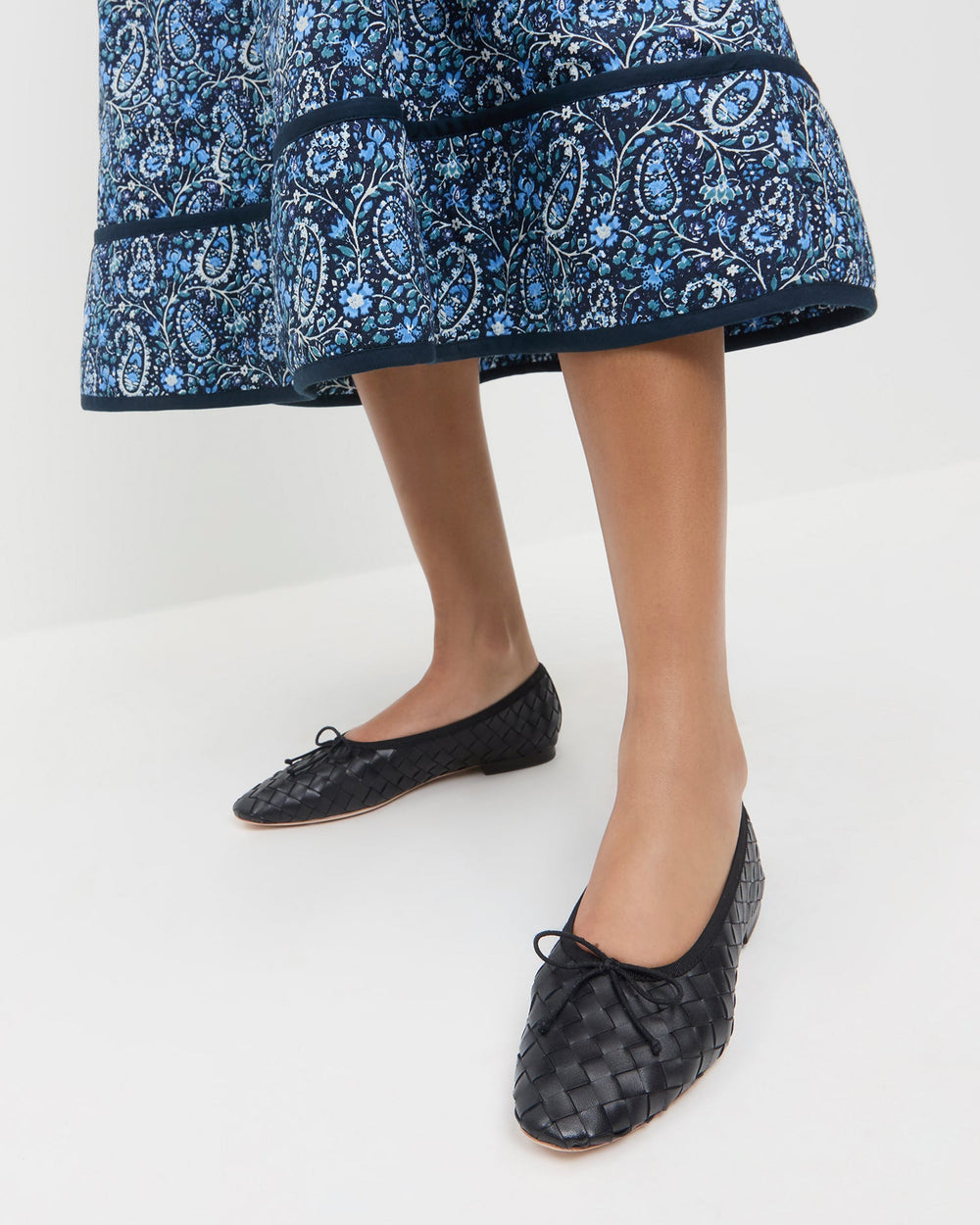 Loeffler Randall Women | Landry Black Woven Ballet Flat