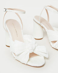 Camellia White Pleated Bow Heel | Loeffler Randall Women