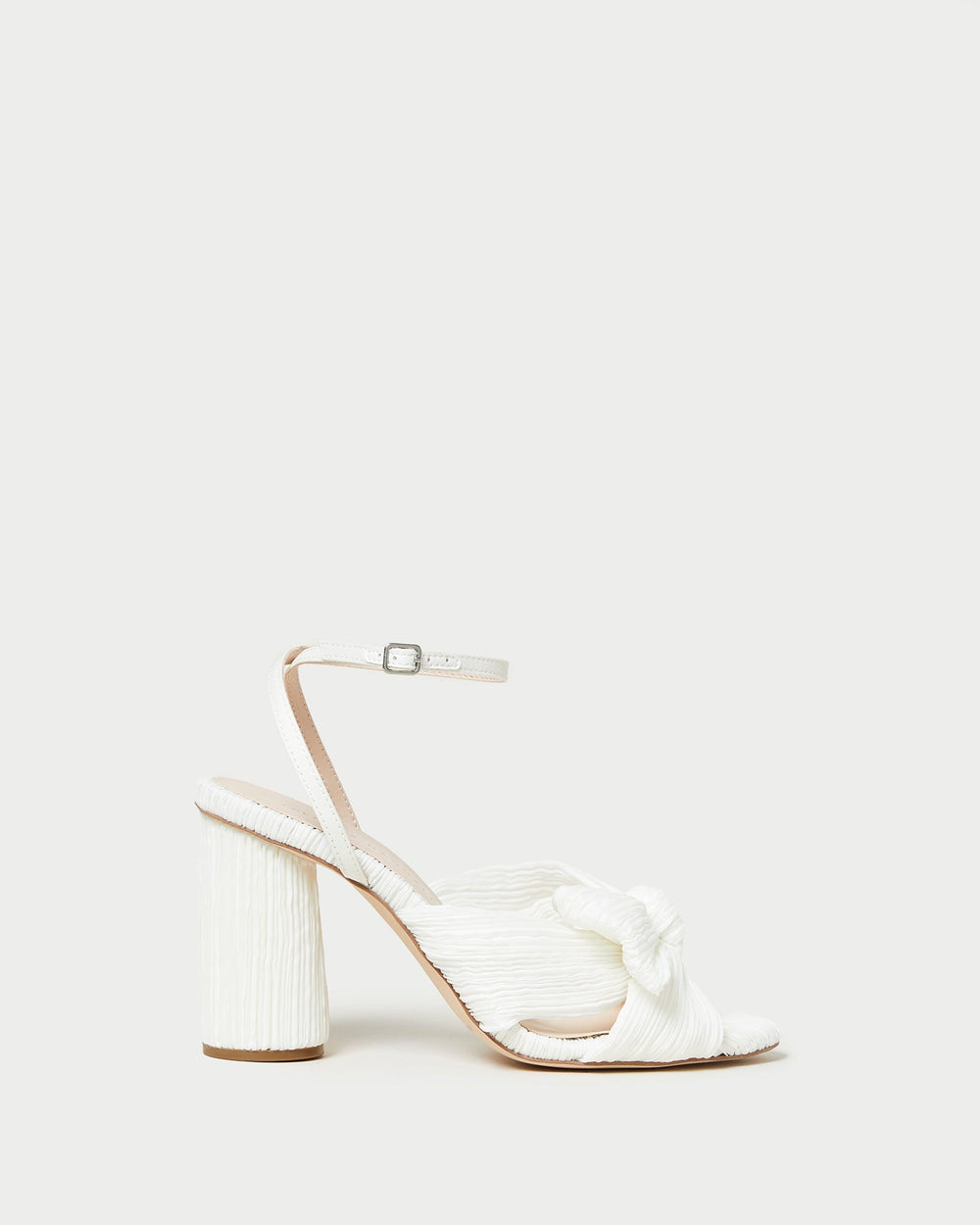 Camellia White Pleated Bow Heel | Loeffler Randall Women