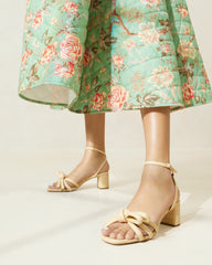 Mikel Natural Bow Mid-Heel Sandal | Women Loeffler Randall