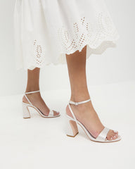 Malia Cream Curved-Heel Sandal | Women Loeffler Randall