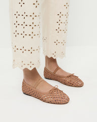 Leonie Brown Crochet Ballet Flat | Loeffler Randall Women