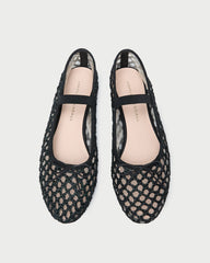 Leonie Black Crochet Ballet Flat | Women Loeffler Randall