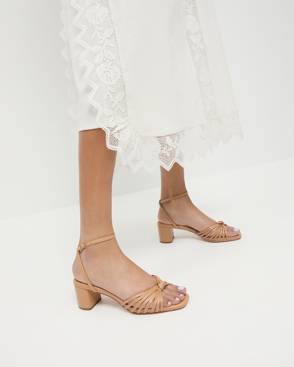 Loeffler Randall Women | Olivia Dune Knot Mid-Heel Sandal