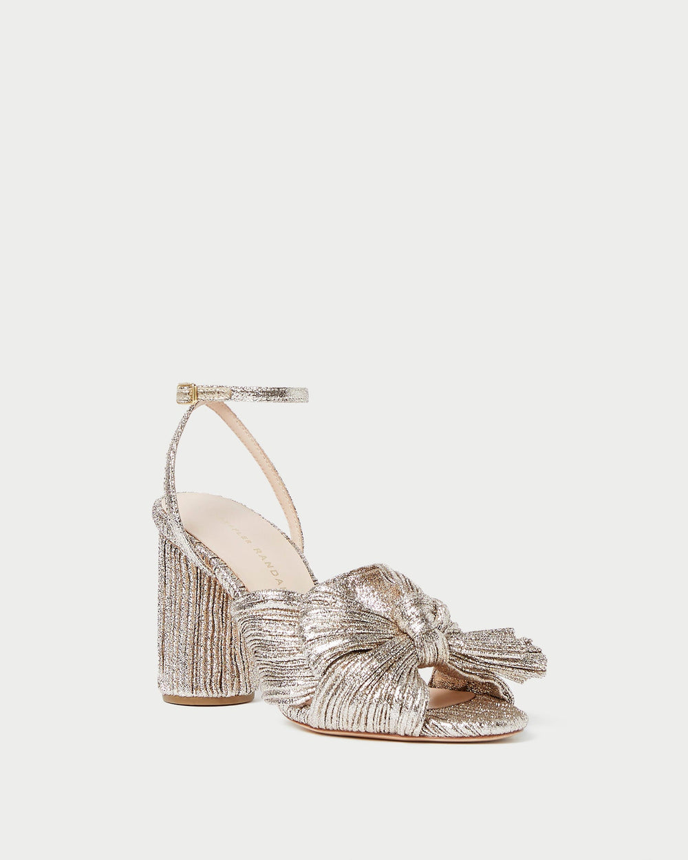 Camellia Champagne Pleated Bow Heel | Women Loeffler Randall