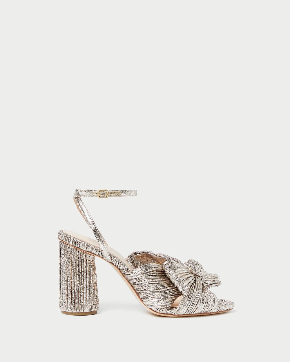 Camellia Champagne Pleated Bow Heel | Women Loeffler Randall