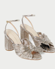 Camellia Champagne Pleated Bow Heel | Women Loeffler Randall