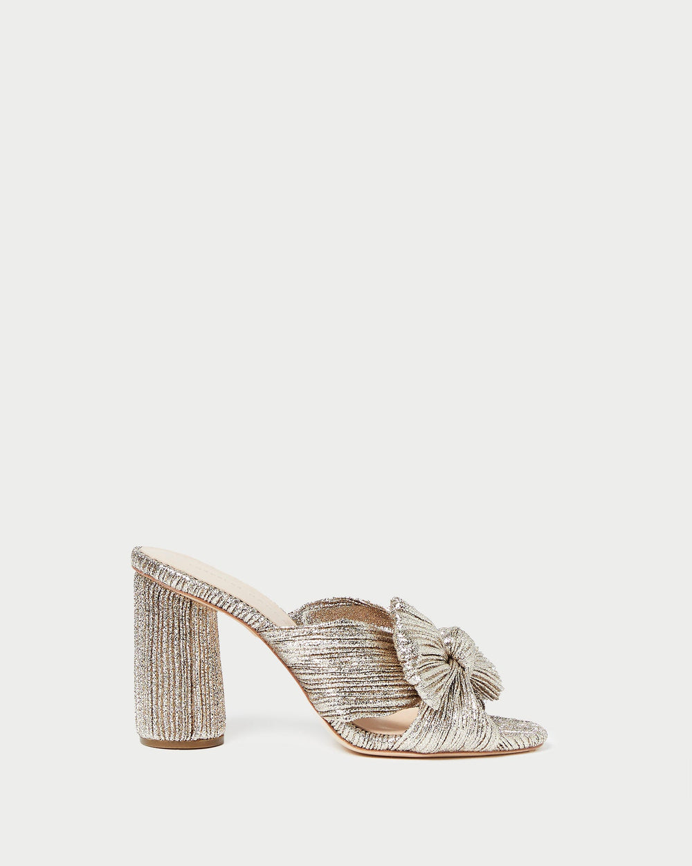 Loeffler Randall Women | Penny Champagne Pleated Bow Heel