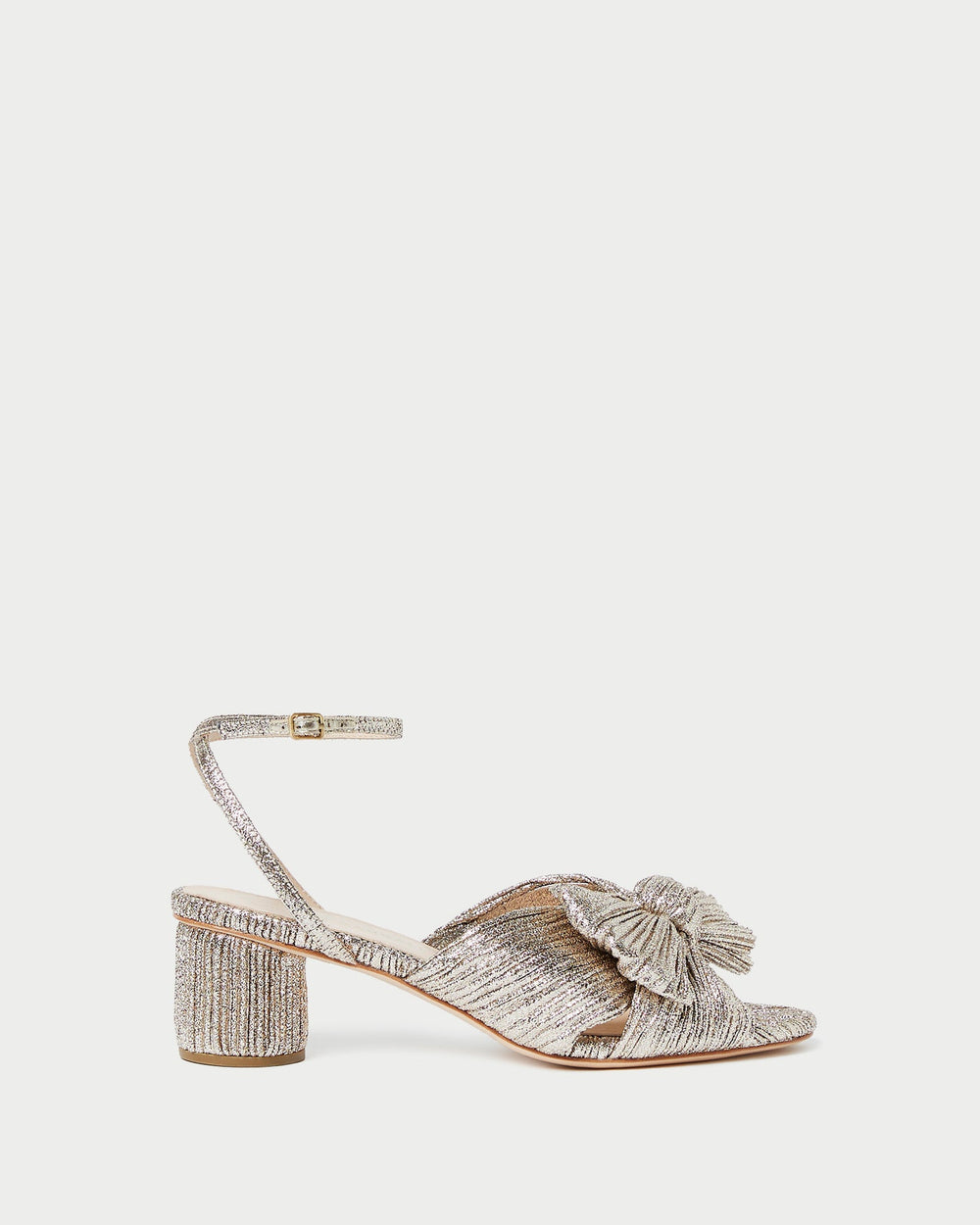 Loeffler Randall Women | Dahlia Champagne Pleated Bow Heel
