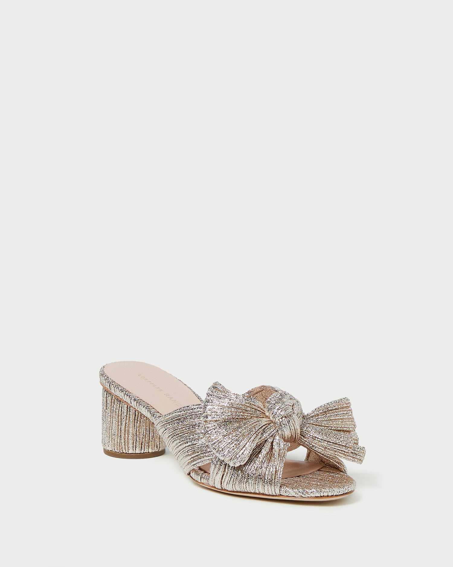 Emilia Champagne Pleated Bow Heel | Women Loeffler Randall
