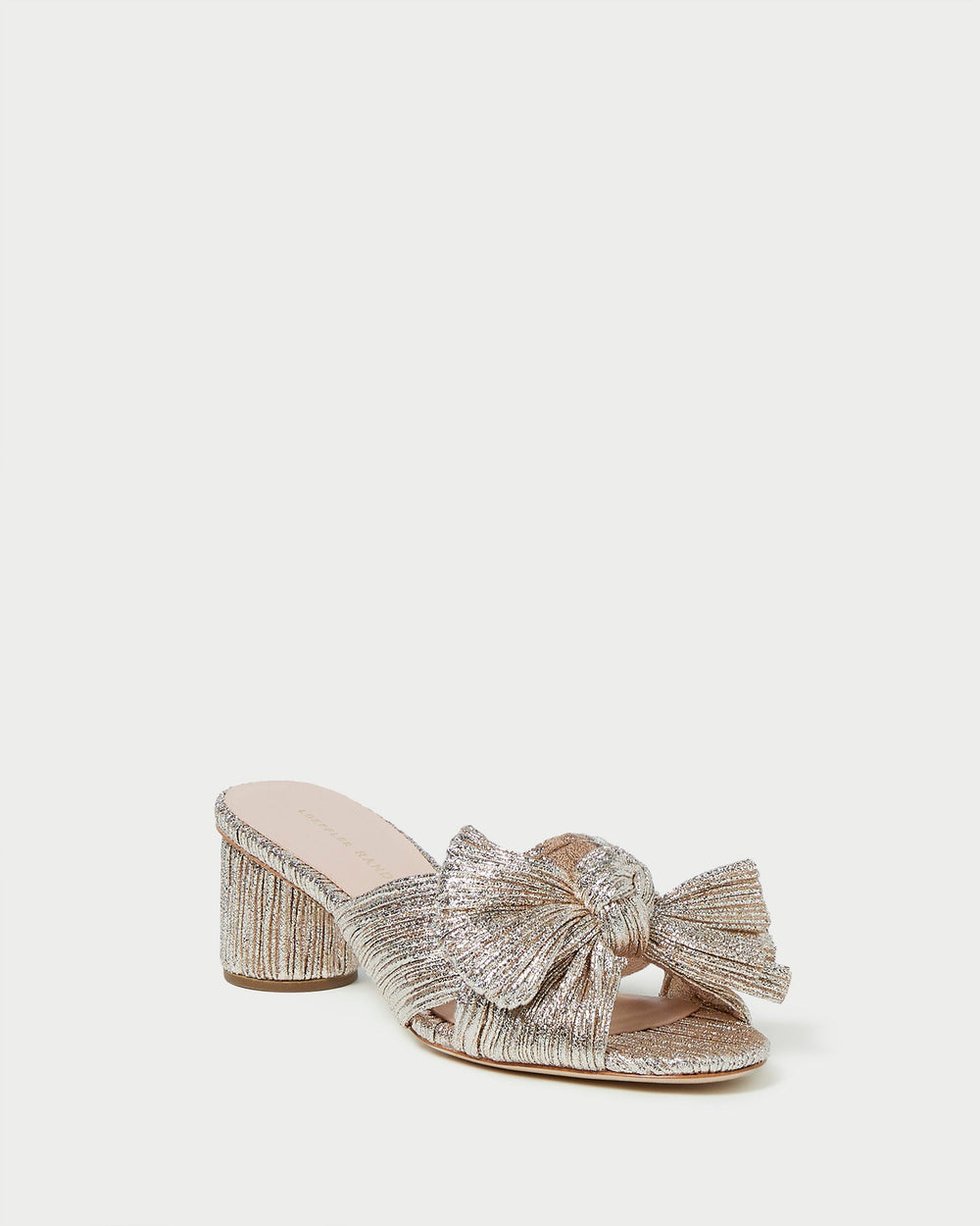 Emilia Champagne Pleated Bow Heel | Women Loeffler Randall