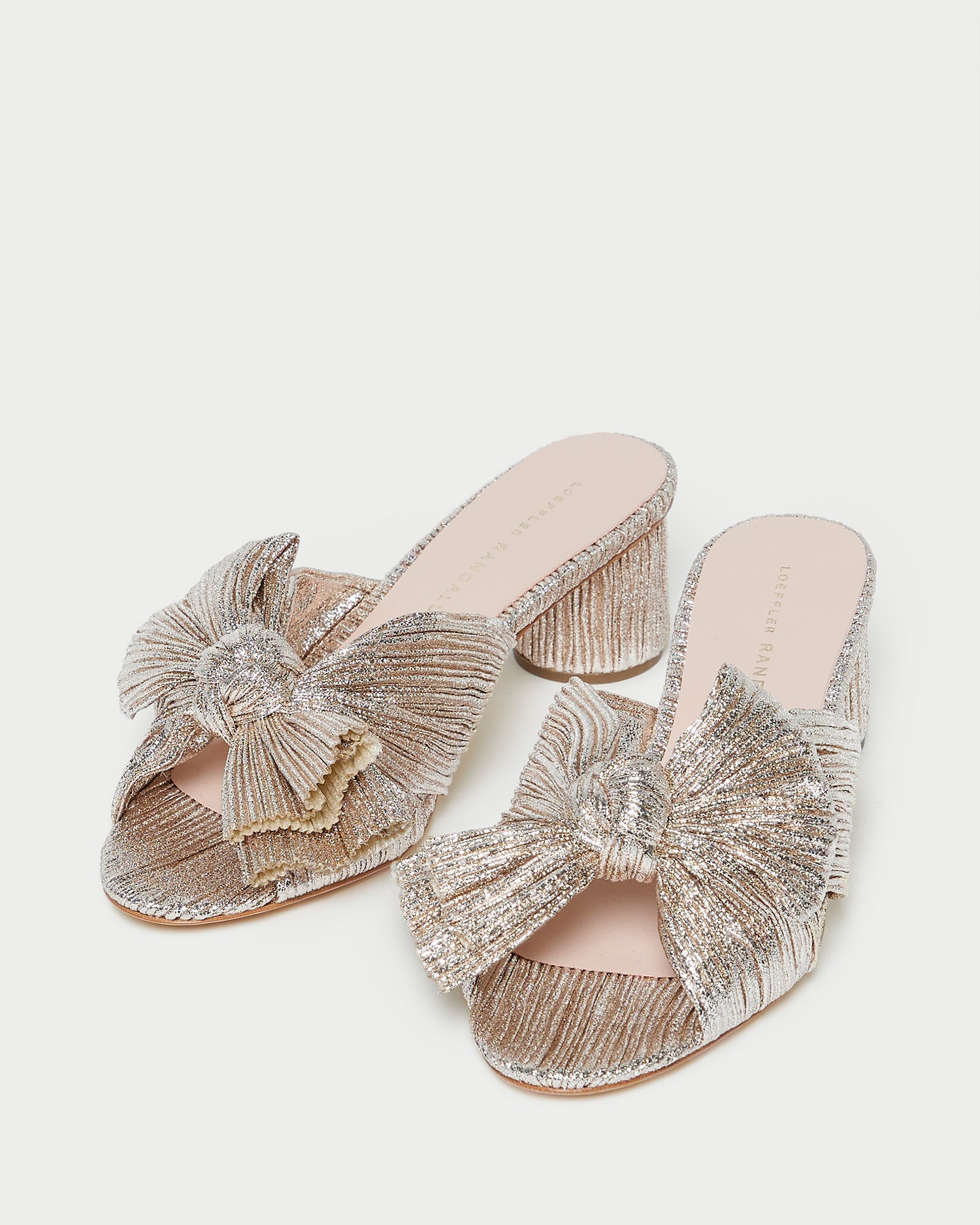 Emilia Champagne Pleated Bow Heel | Women Loeffler Randall