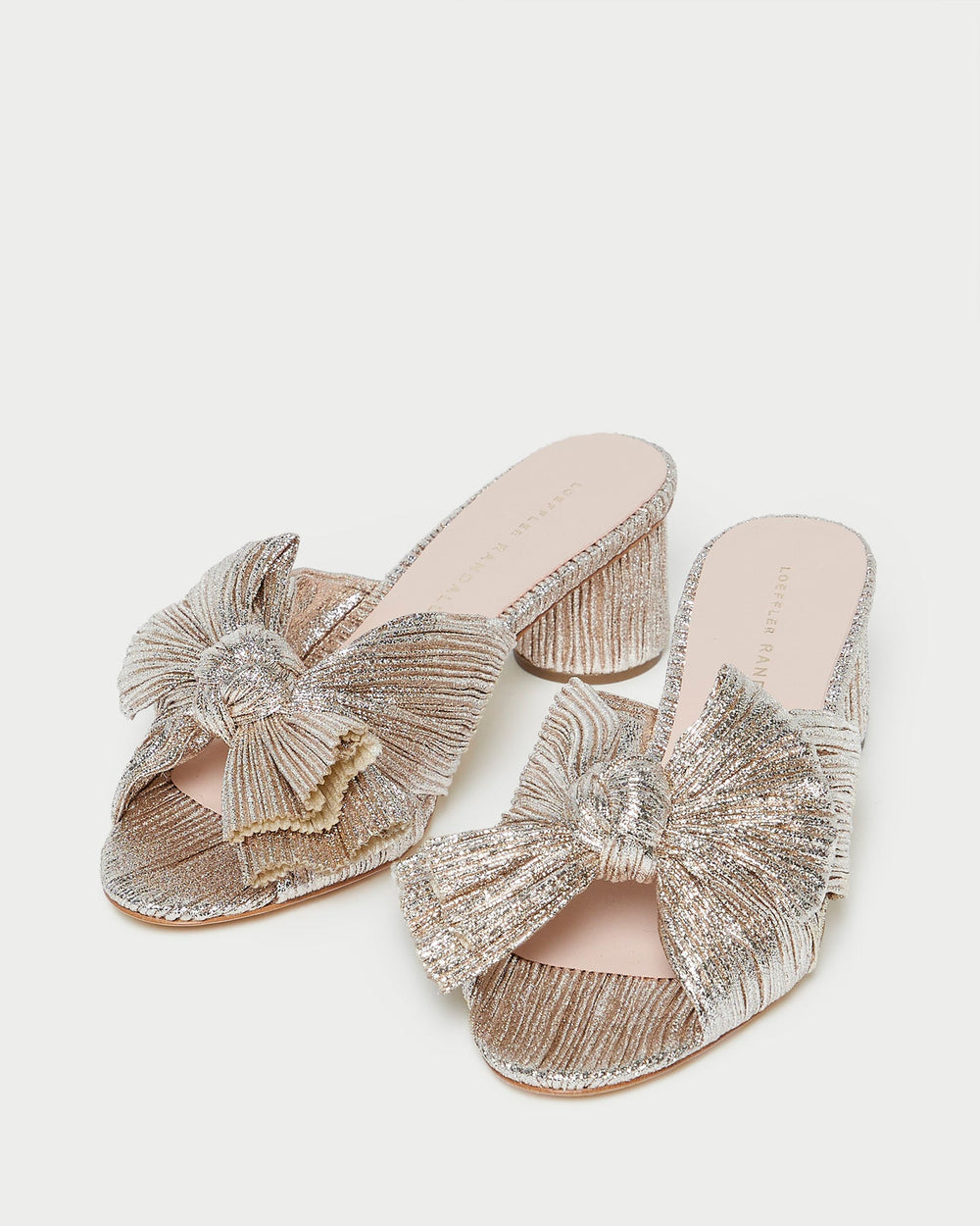 Emilia Champagne Pleated Bow Heel | Women Loeffler Randall