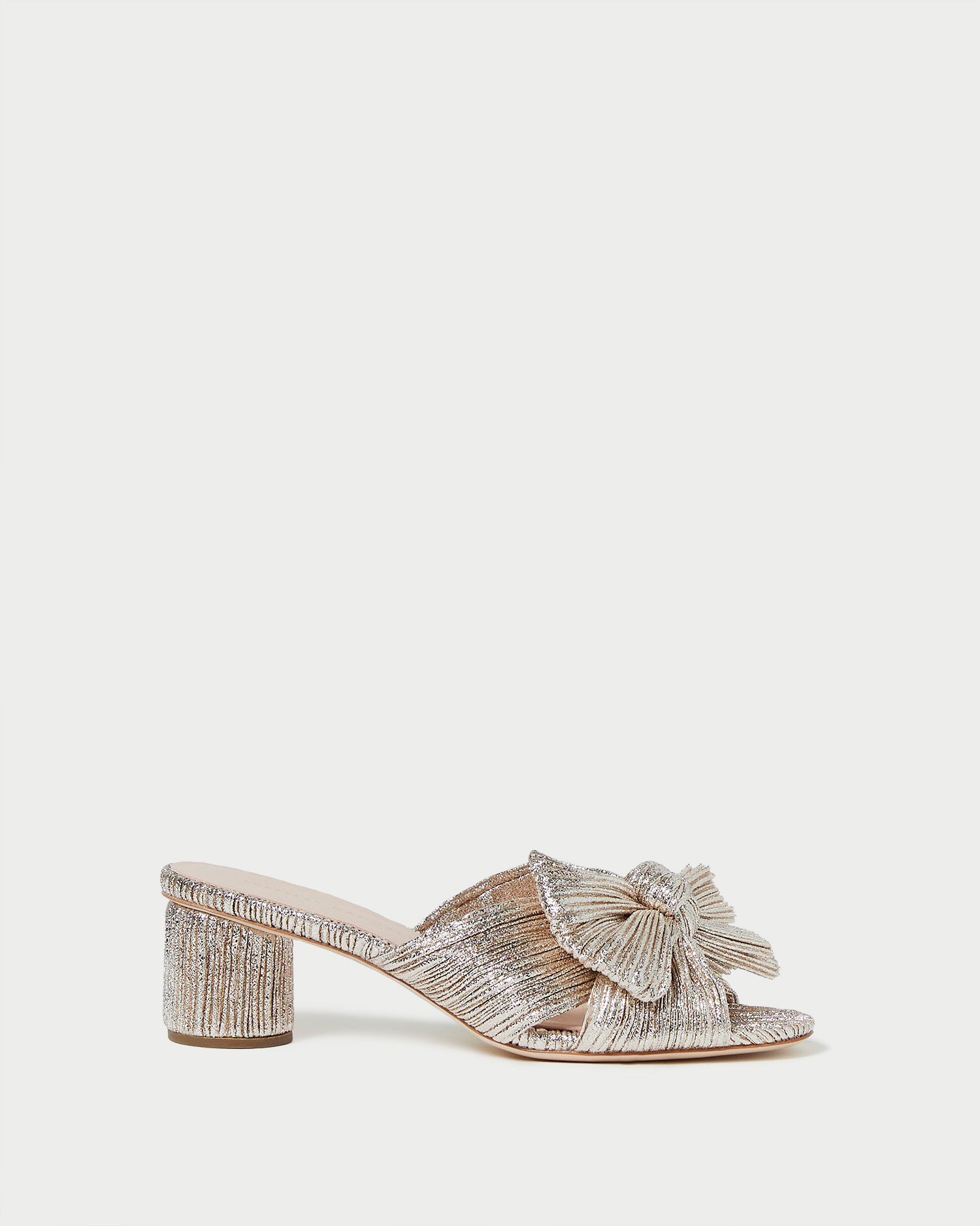 Emilia Champagne Pleated Bow Heel | Women Loeffler Randall