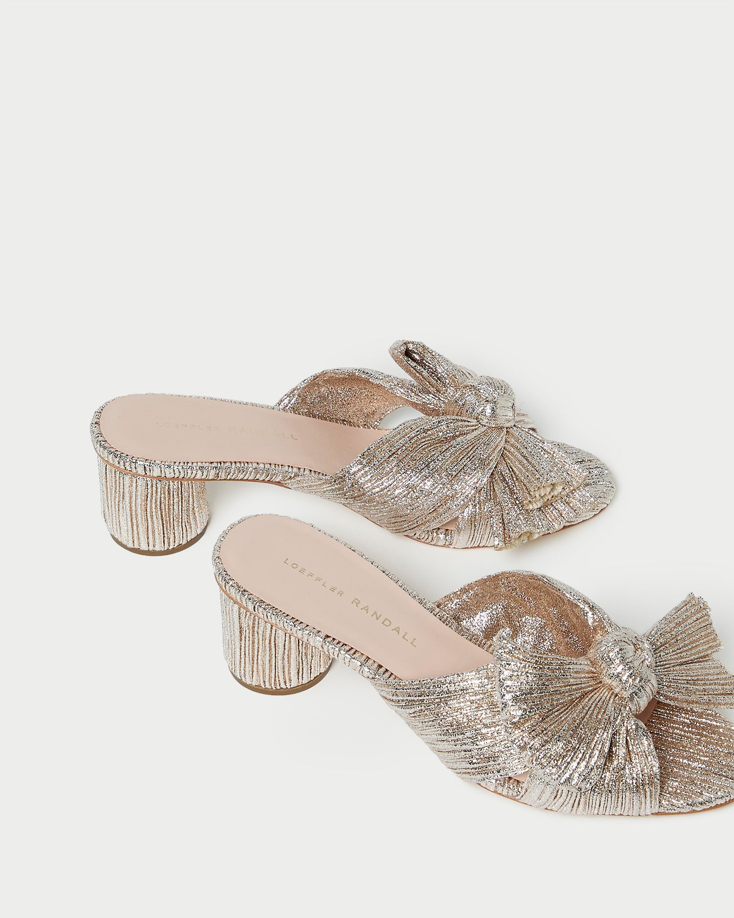 Emilia Champagne Pleated Bow Heel | Women Loeffler Randall