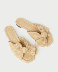Loeffler Randall Women | Daphne Natural Bow Slide Sandal