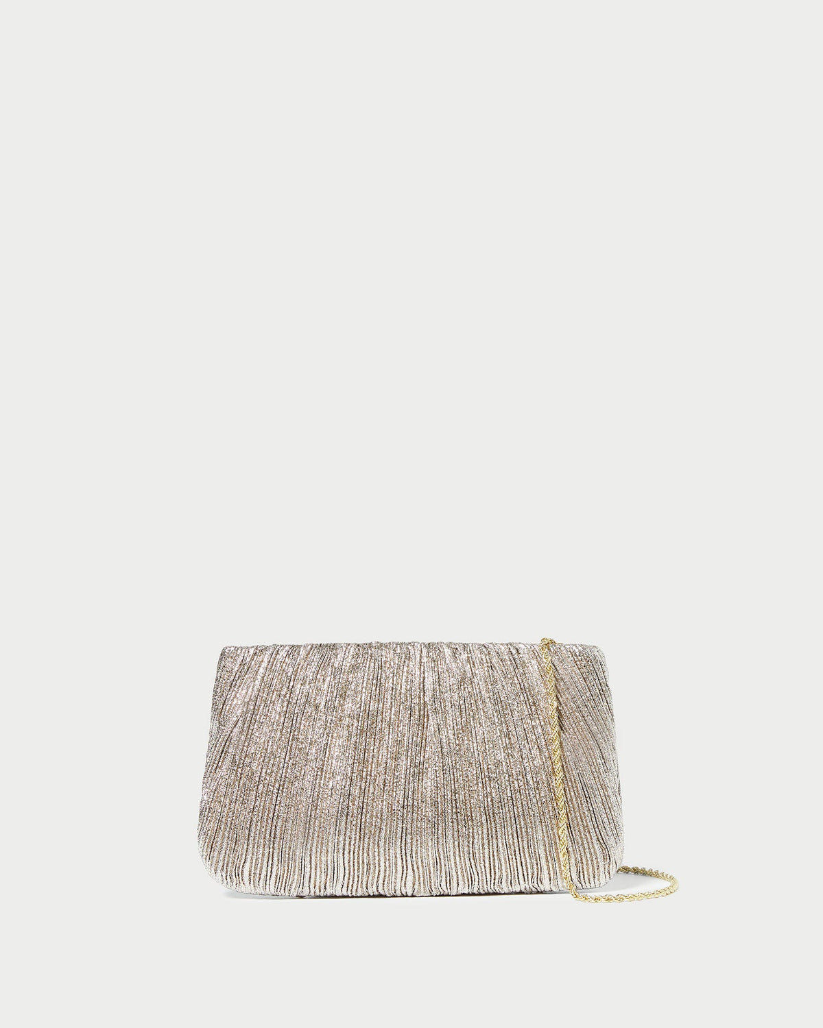 Brit Champagne Flat Pleated Clutch | Loeffler Randall Women