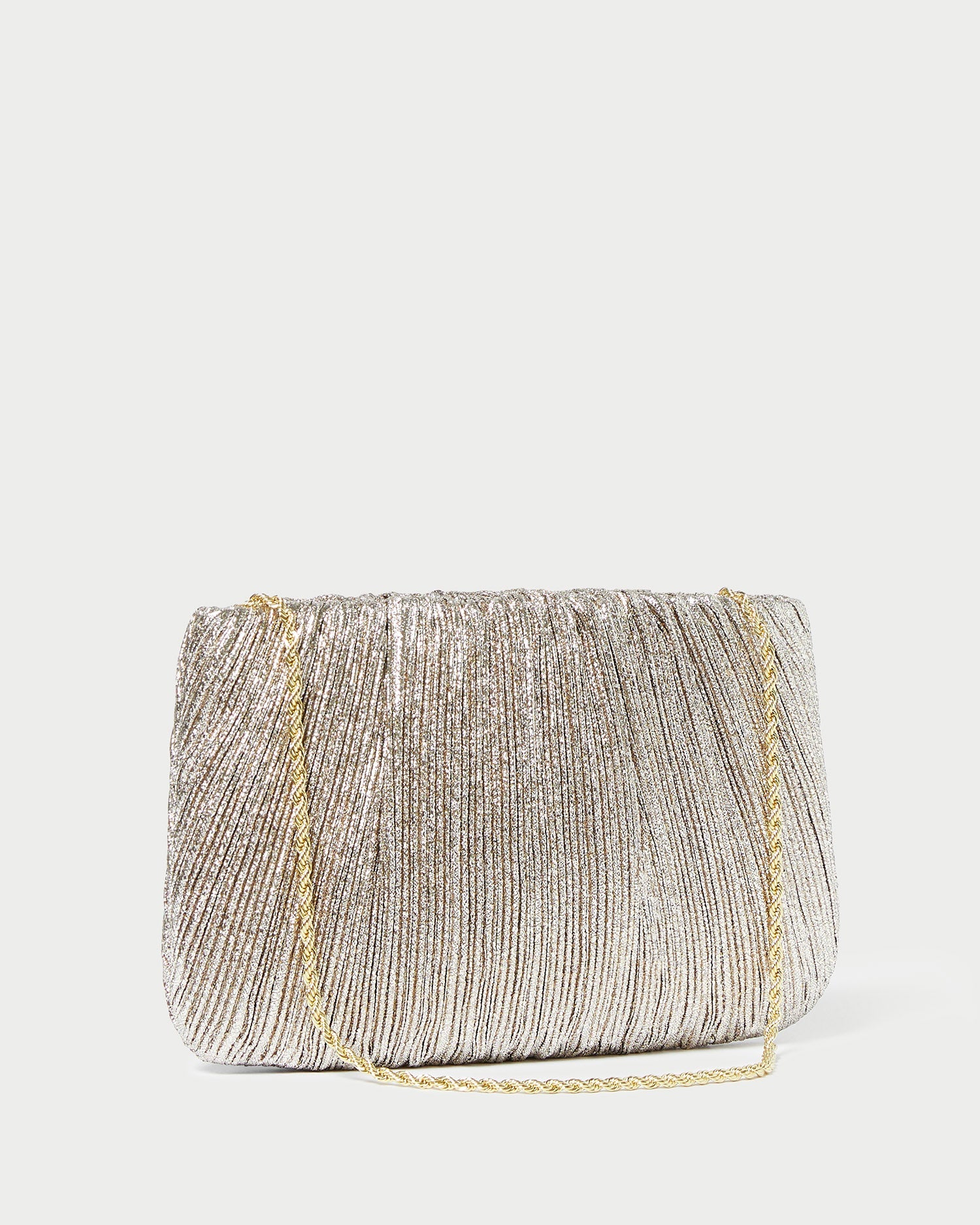 Brit Champagne Flat Pleated Clutch | Loeffler Randall Women