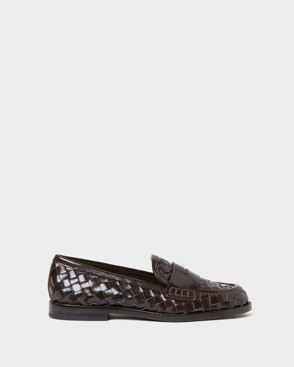 Rachel Espresso Woven Leather Loafer | Women Loeffler Randall