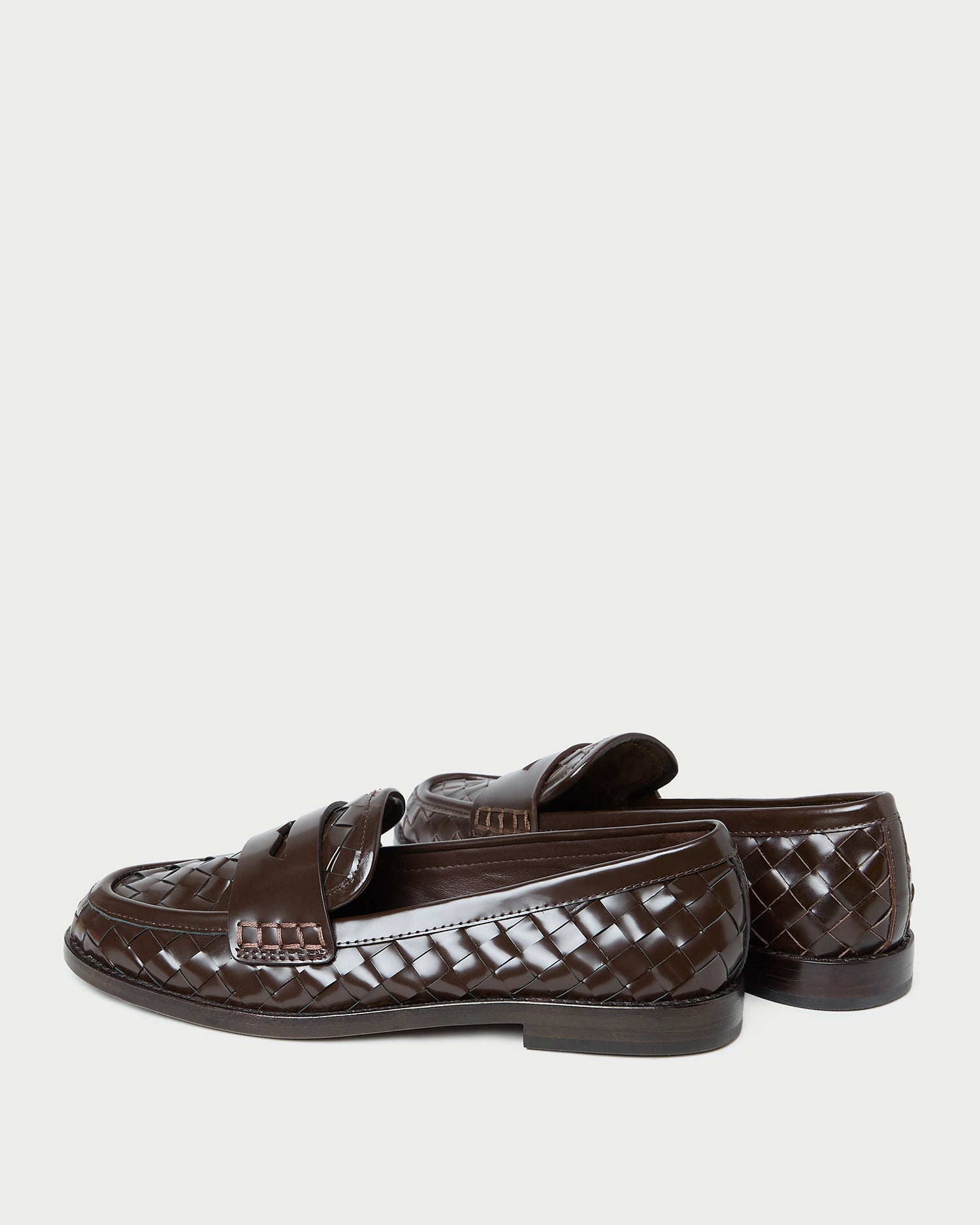 Rachel Espresso Woven Leather Loafer | Women Loeffler Randall