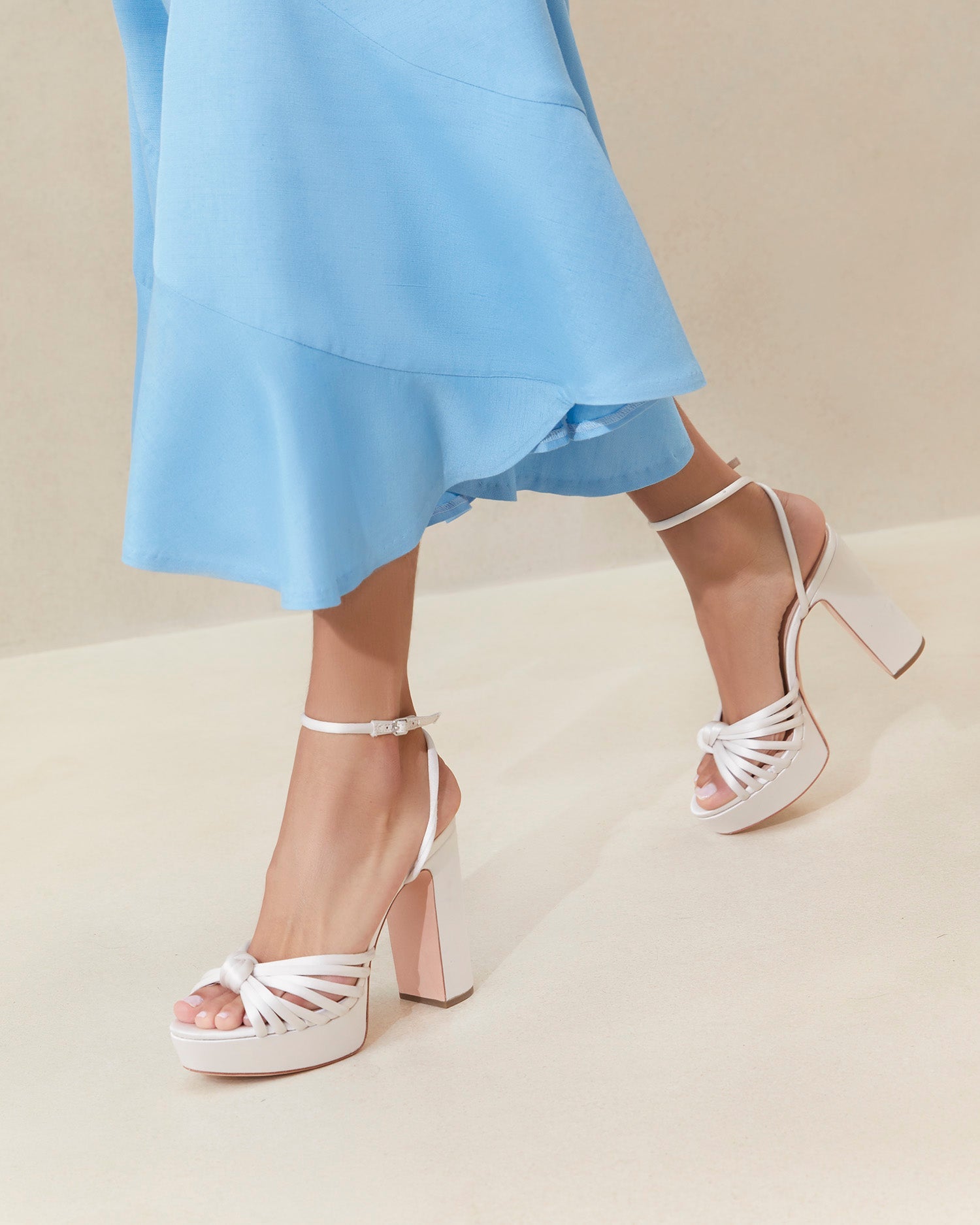 Loeffler Randall Women | Rivka Cream Knot Platform Sandal