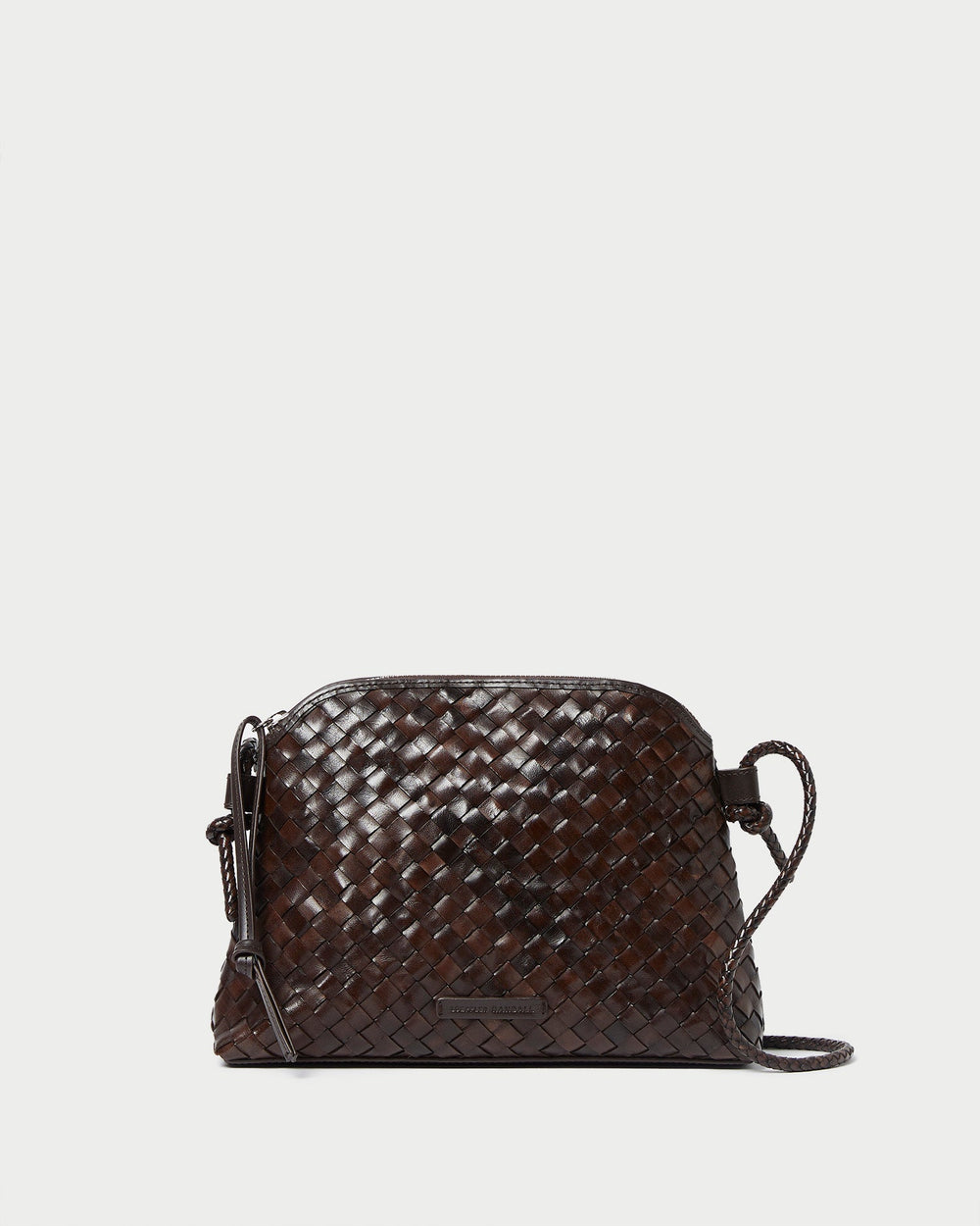 Loeffler Randall Women | Mallory Chocolate Woven Leather Crossbody