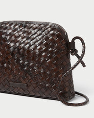 Loeffler Randall Women | Mallory Chocolate Woven Leather Crossbody