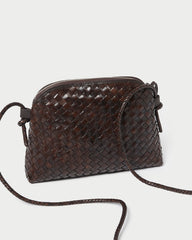 Loeffler Randall Women | Mallory Chocolate Woven Leather Crossbody