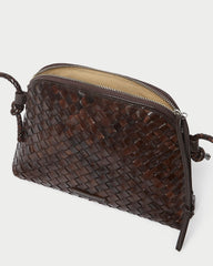 Loeffler Randall Women | Mallory Chocolate Woven Leather Crossbody