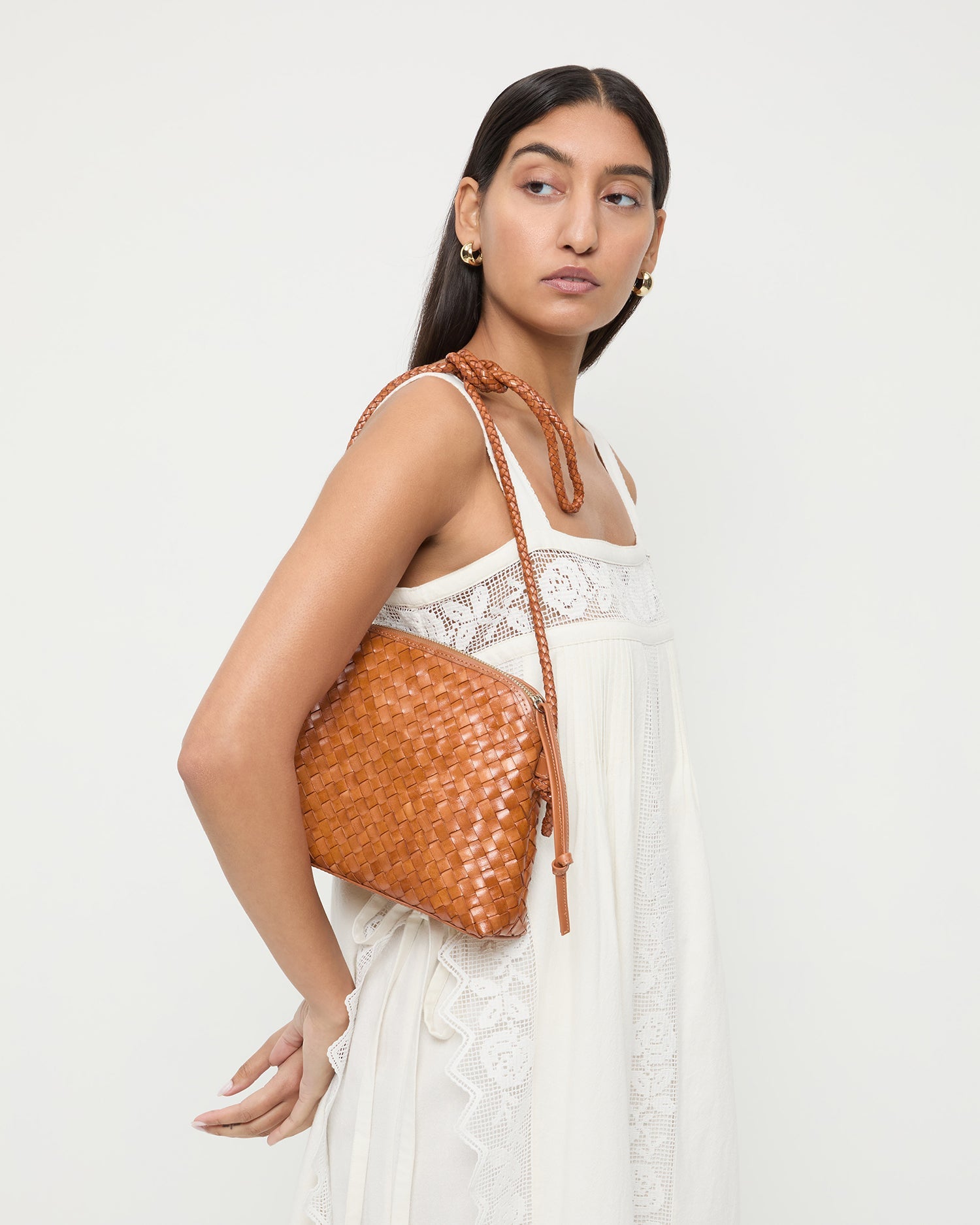 Mallory Timber Woven Leather Crossbody | Women Loeffler Randall