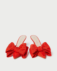 Margot Red Moiré Bow Mule | Women Loeffler Randall