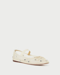 Leonie Cream/Crystal Ballet Flat | Loeffler Randall Women