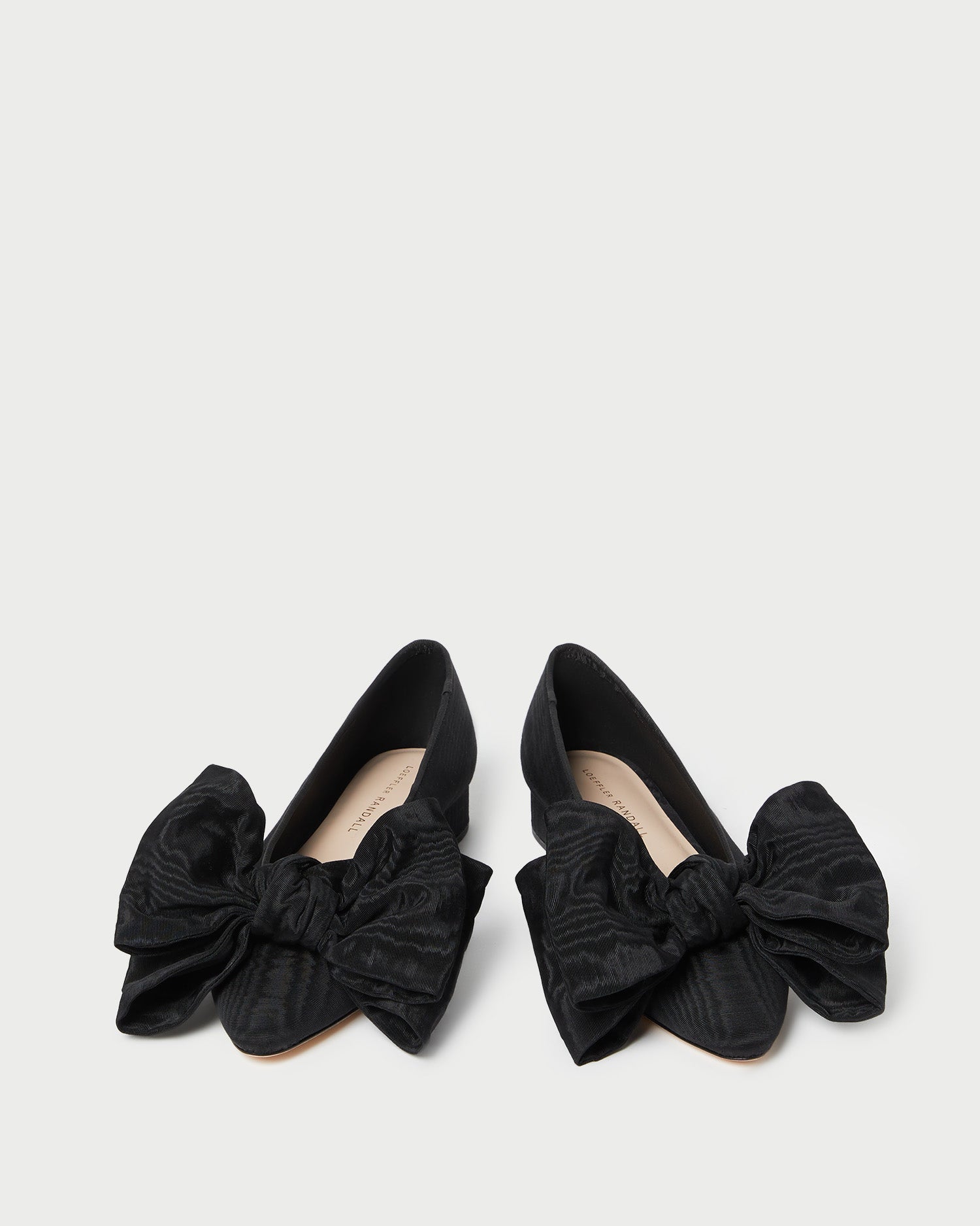 Noa Black Moiré Bow Flat | Women Loeffler Randall