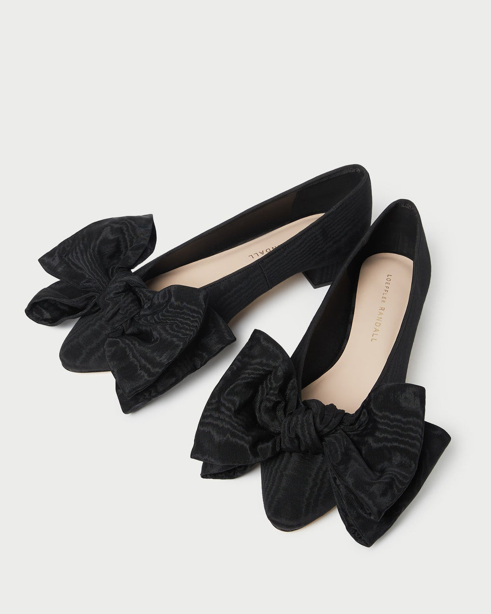 Noa Black Moiré Bow Flat | Women Loeffler Randall