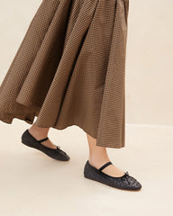 Leonie Black Woven Ballet Flat | Loeffler Randall Women