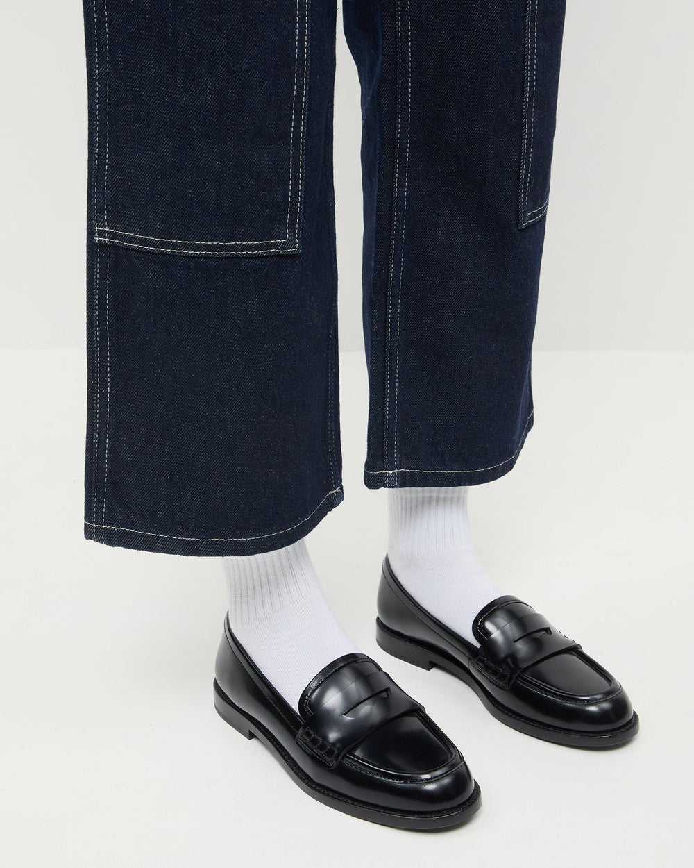 Rachel Black Leather Loafer | Loeffler Randall Women