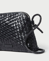 Loeffler Randall Women | Mallory Black Woven Leather Crossbody