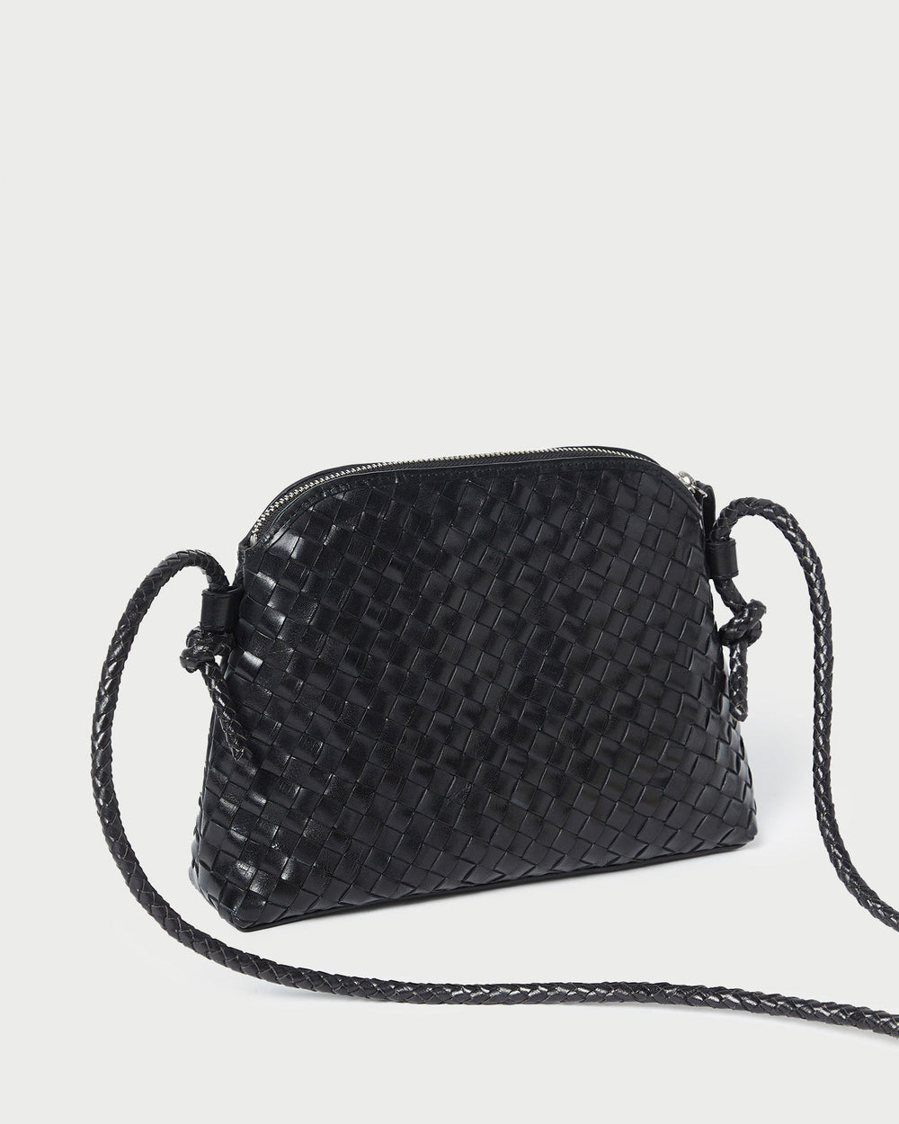 Loeffler Randall Women | Mallory Black Woven Leather Crossbody