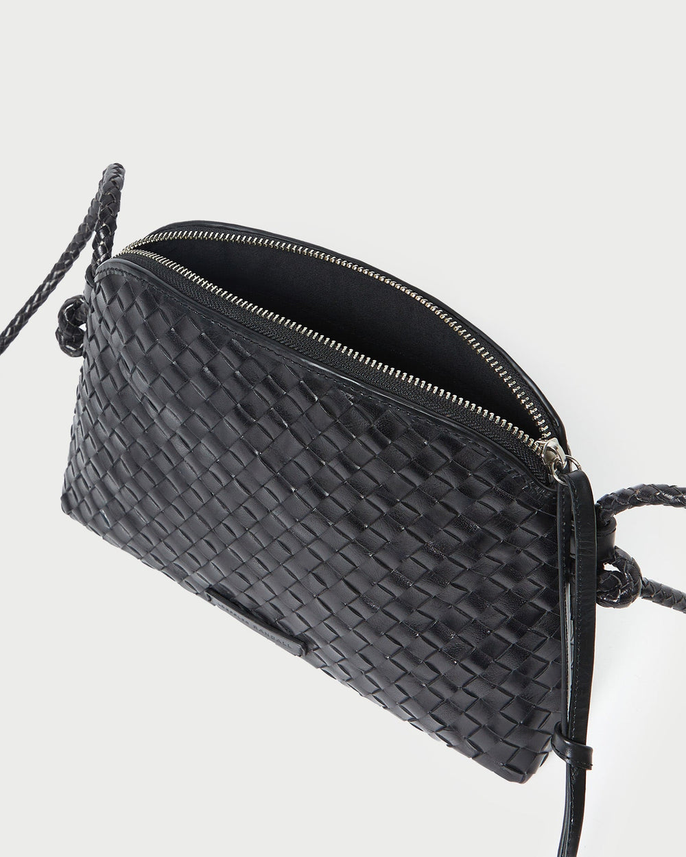 Loeffler Randall Women | Mallory Black Woven Leather Crossbody