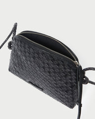 Loeffler Randall Women | Mallory Black Woven Leather Crossbody