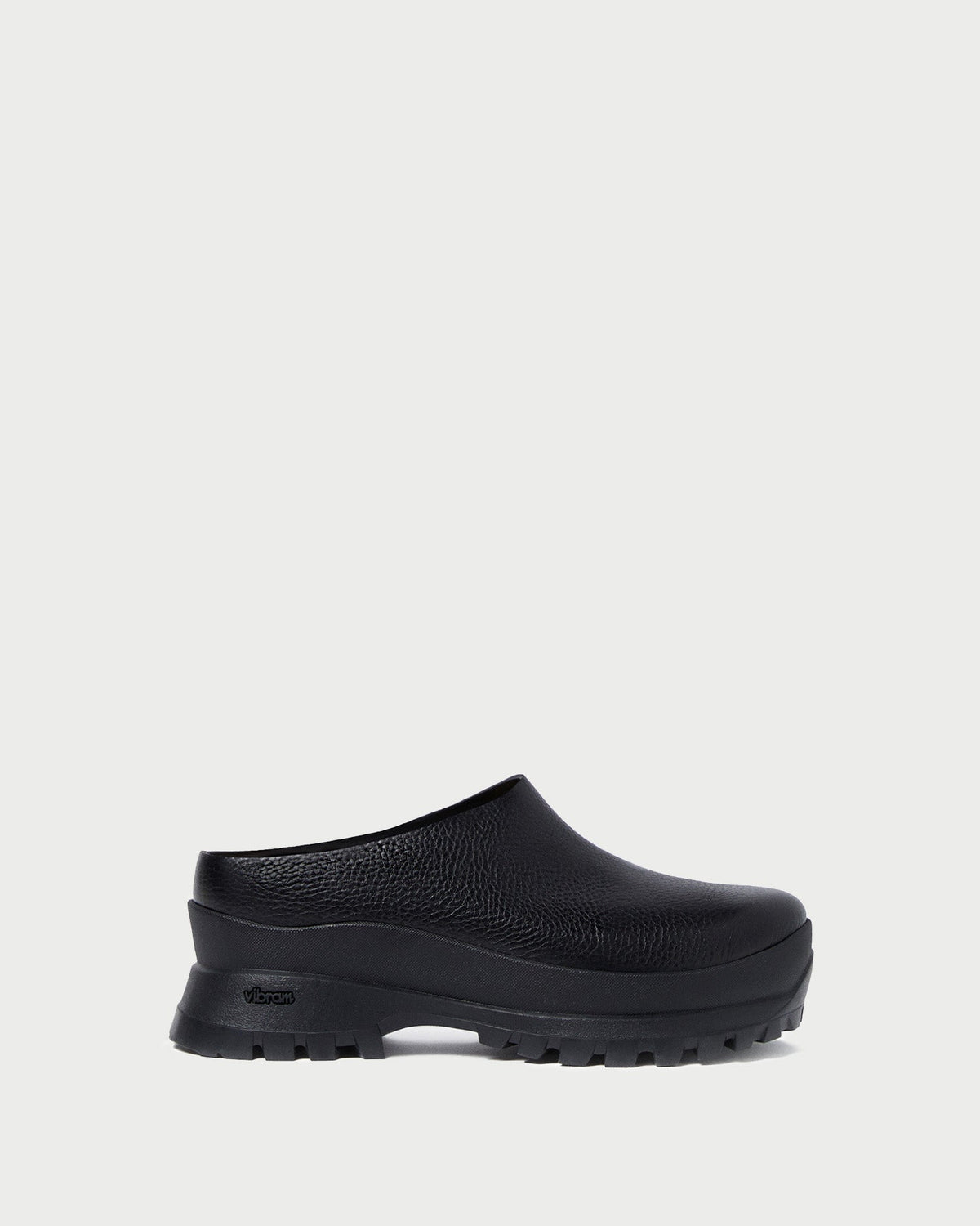 Gemma Black Leather Lug Mule | Women Loeffler Randall