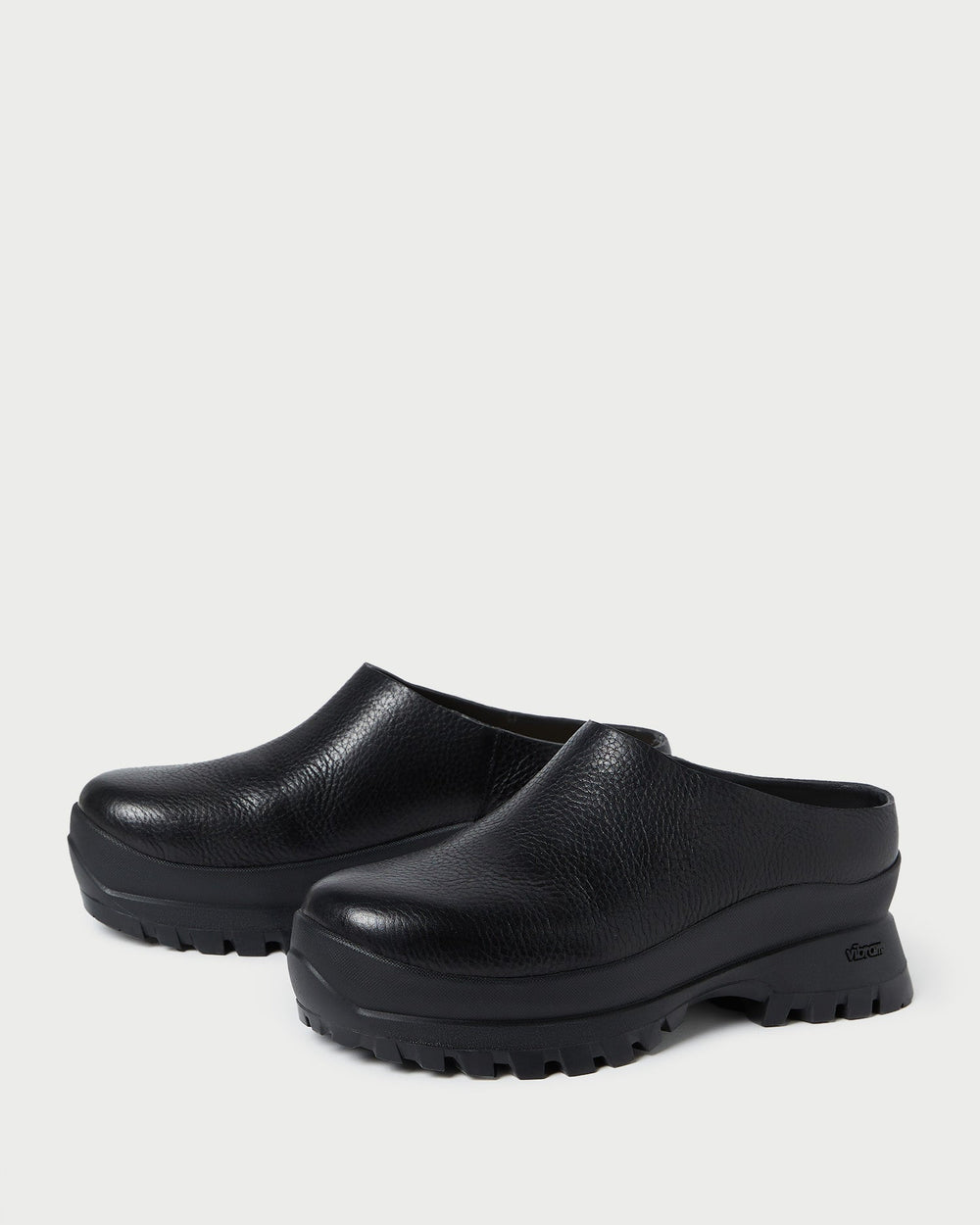 Gemma Black Leather Lug Mule | Women Loeffler Randall